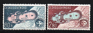 ЧССР 1963, Космос, Групповой полет, Восток 5 и 6, 2 марки